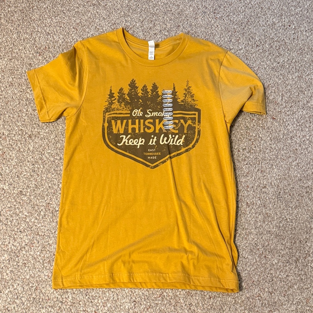 Ole Smokey’s Whiskey T-Shirt - Mustard Yellow